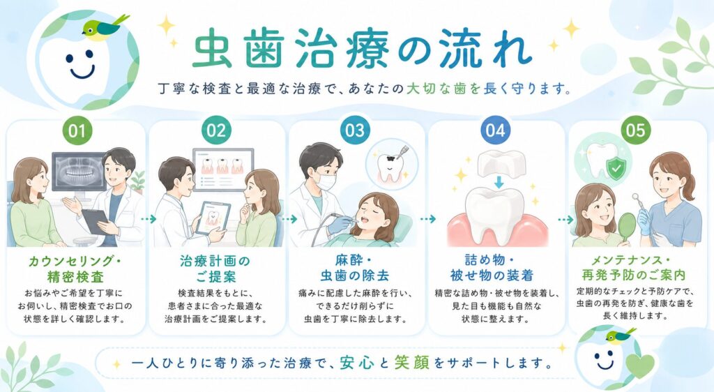 虫歯治療の流れ